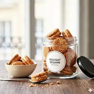 Mini nougat au sésame