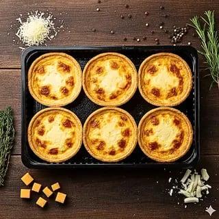 Quiches aux 3 fromages cuites congelées