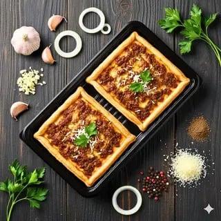 Grandes quiches à la viande hachée