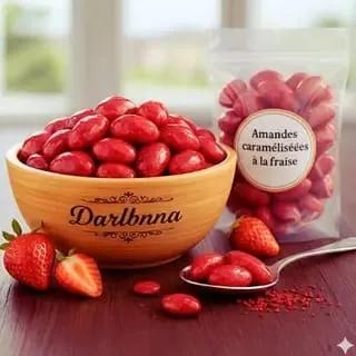 Amandes caramélisées à la fraise 250 g