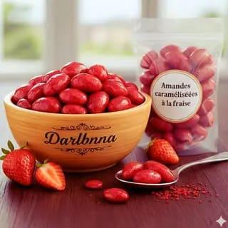 Amande caramélisées à la fraise 100 g