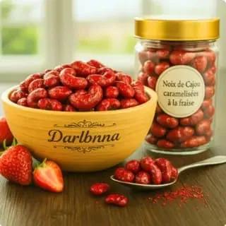Noix de cajou caramélisées à la fraise Bocal de 250 g