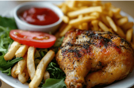 Poulet Grillé & Frites Salade