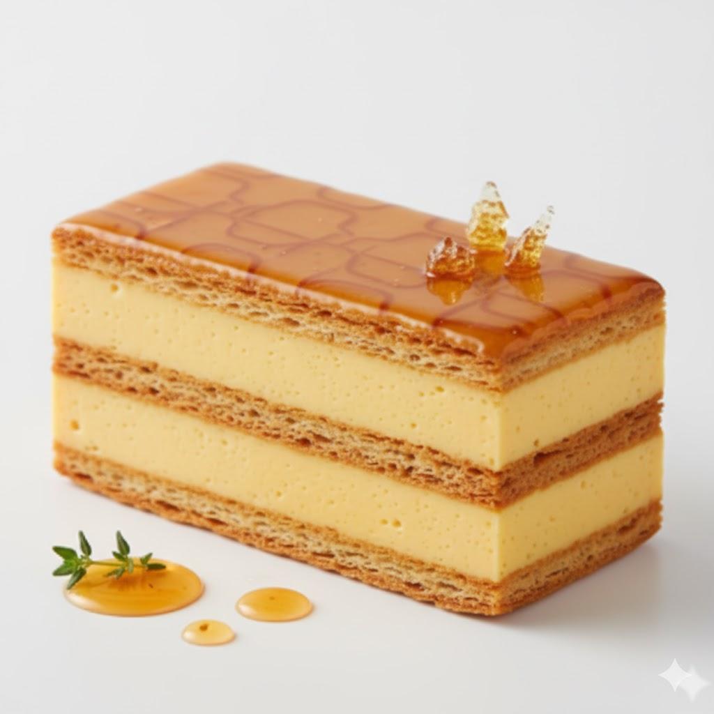 Mille feuille vanille caramel