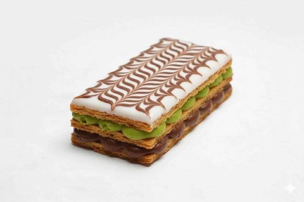 Tarte Mille feuille (pistache/Mordjane)