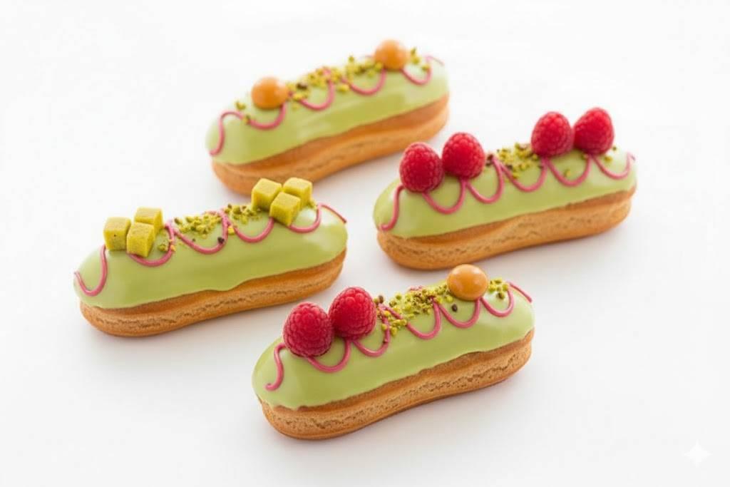 Eclair Framboise Pistache