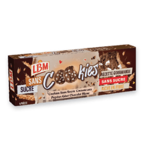 LBM Cookies sans sucre aux pépites de chocolat blanc 90g