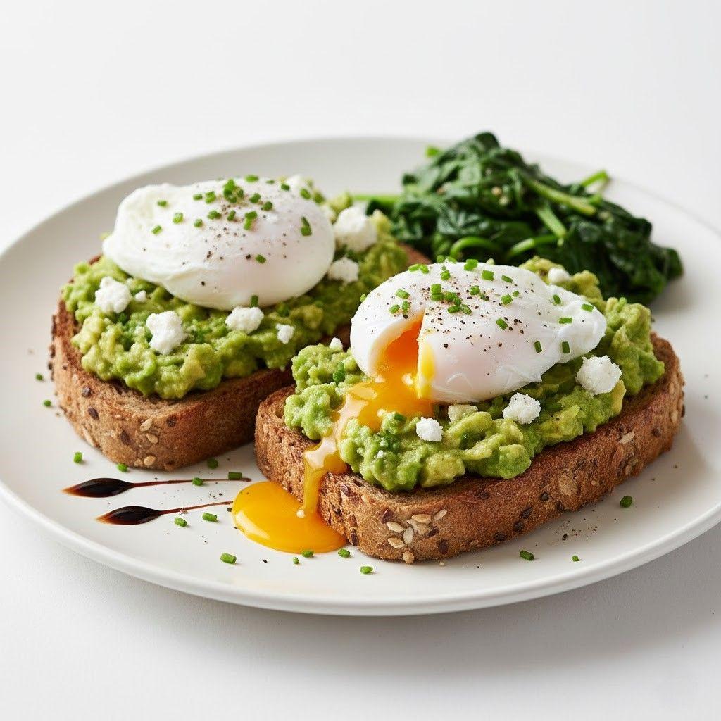 Eggs With Spinach And Avocado Smash