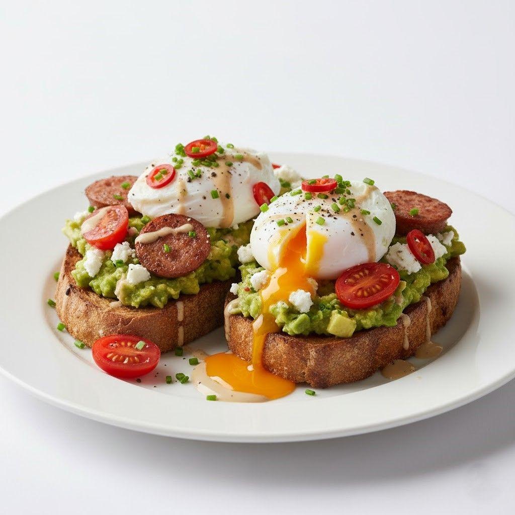 Eggs With Chorizo And Avocado Smash