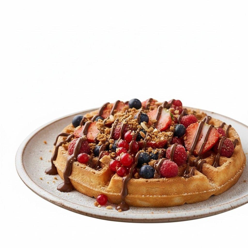 Waffles With Mixed Berries