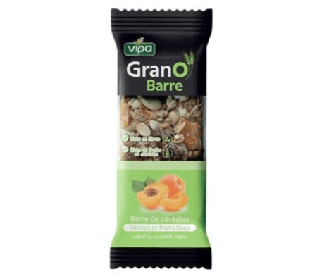 Grano Bar Abricot Fruits Secs Vipa 27g