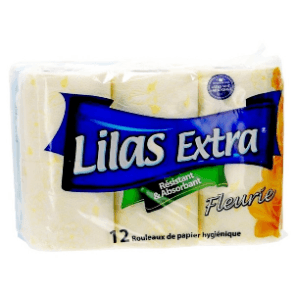 Papier Hygiénique 2 Plis - Le Lot De 12 Rouleaux - Lilas (06)