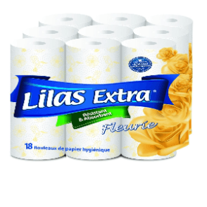 Papier hygiénique extra LILAS 2 Plis-18 Rouleaux