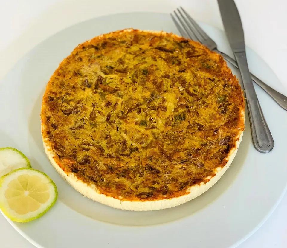 Quiche au poulet et aux champignons  20 cm