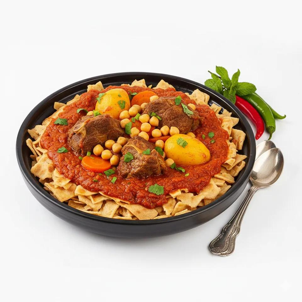 Plat Chekhchoukha Viande