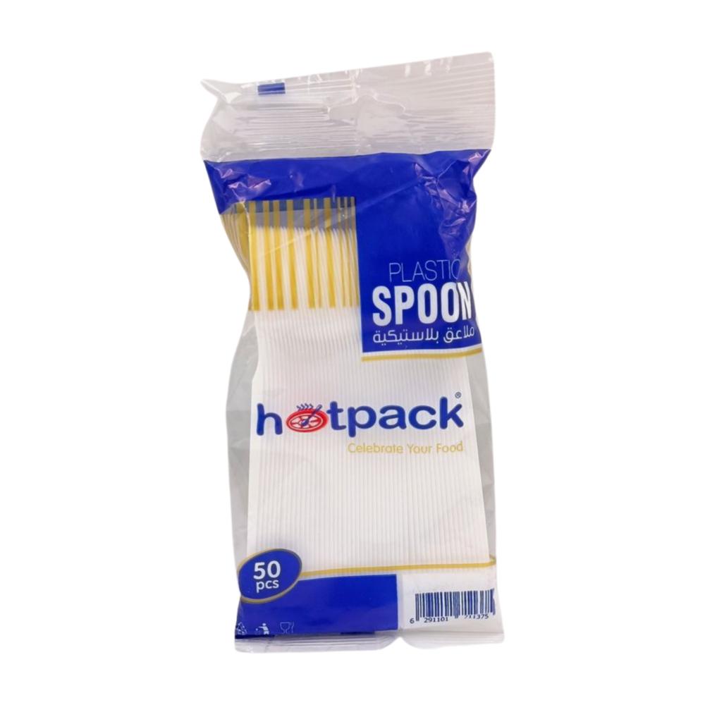 Pack Cuillères en Plastique Blanc 50 unités.