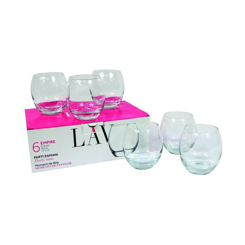 Lot de Verres à Eau Empire 6 unités.
