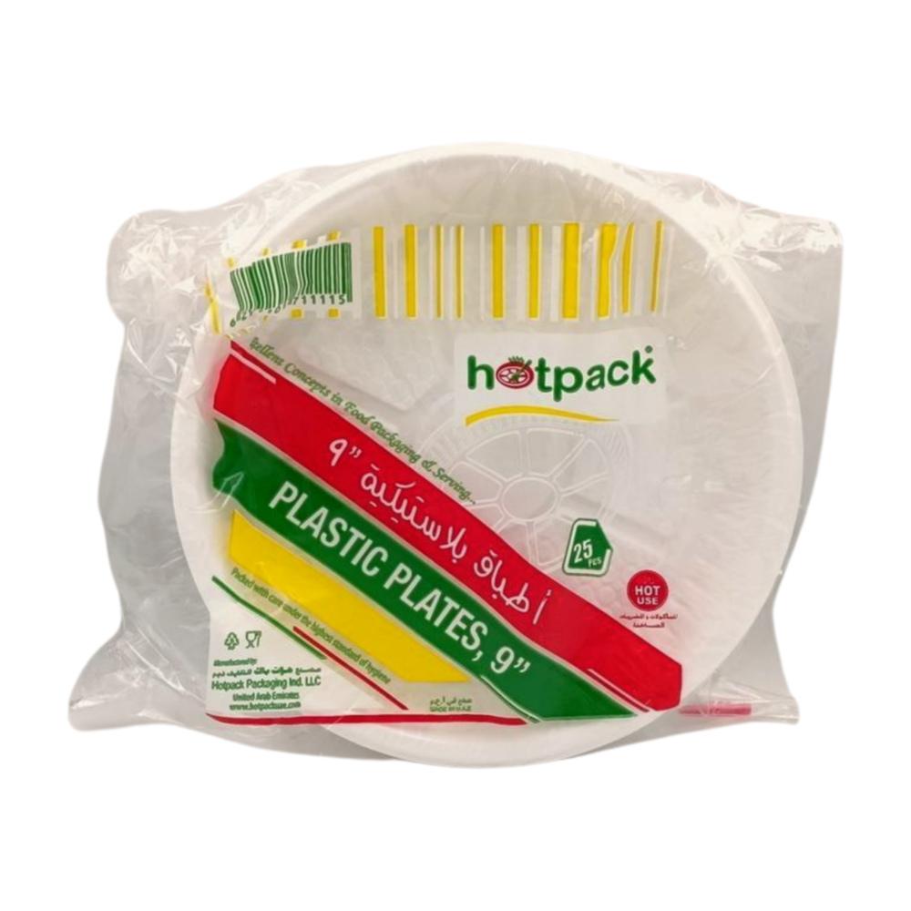 Assiette en Plastique 23cm 25 unités