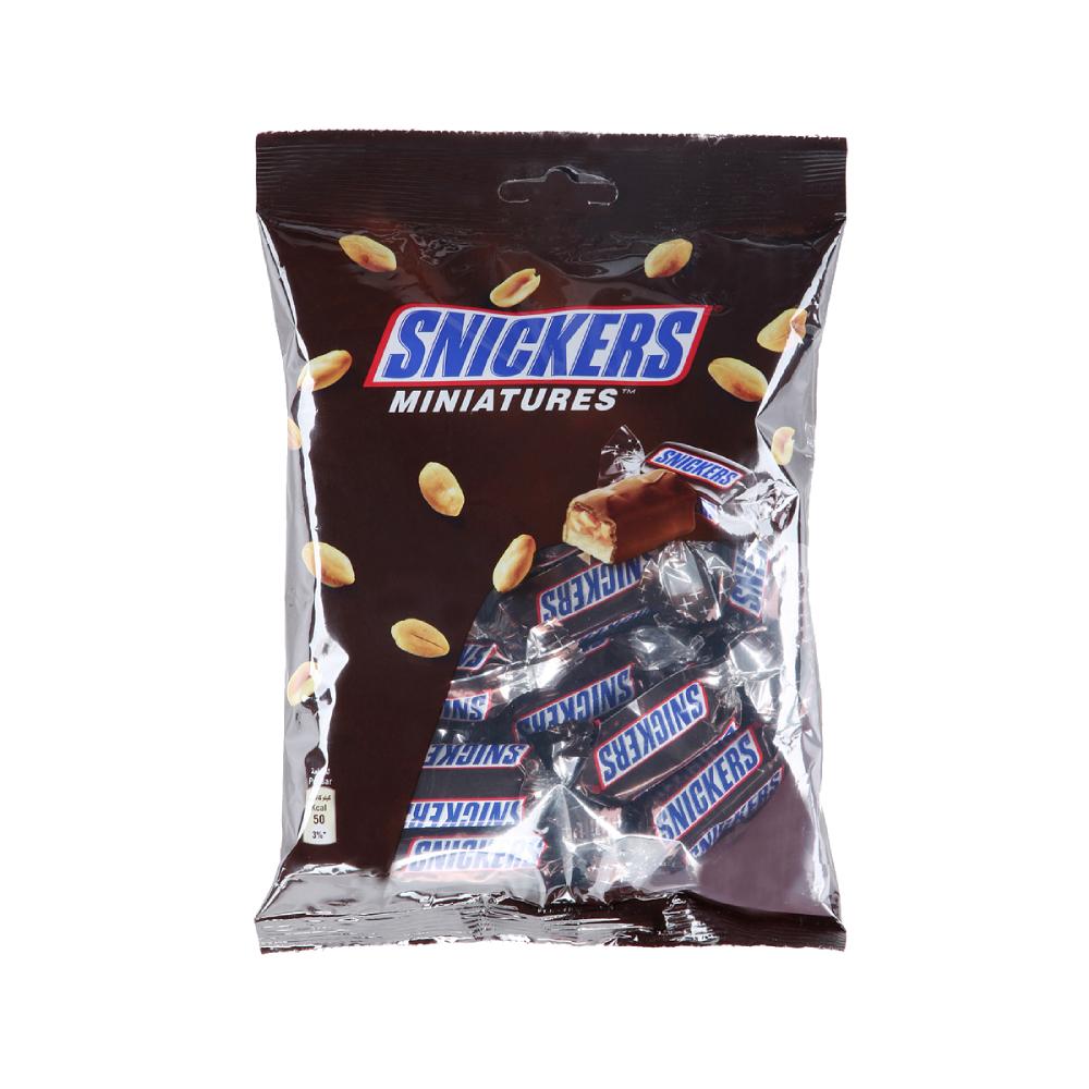Mini Barres Chocolatées Snickers 150g