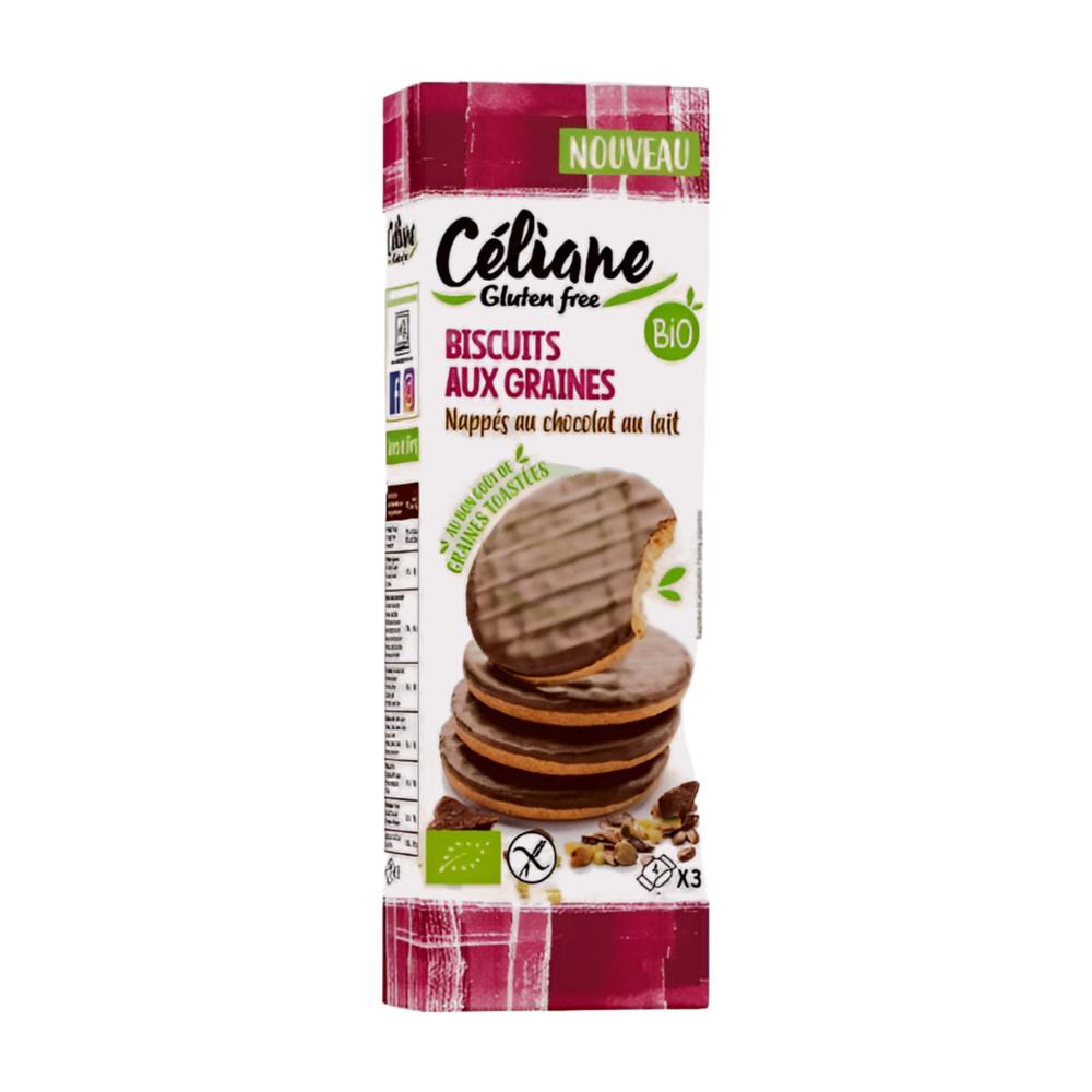 Biscuit Graines Choco Lait sans Gluten Celiane 150g.