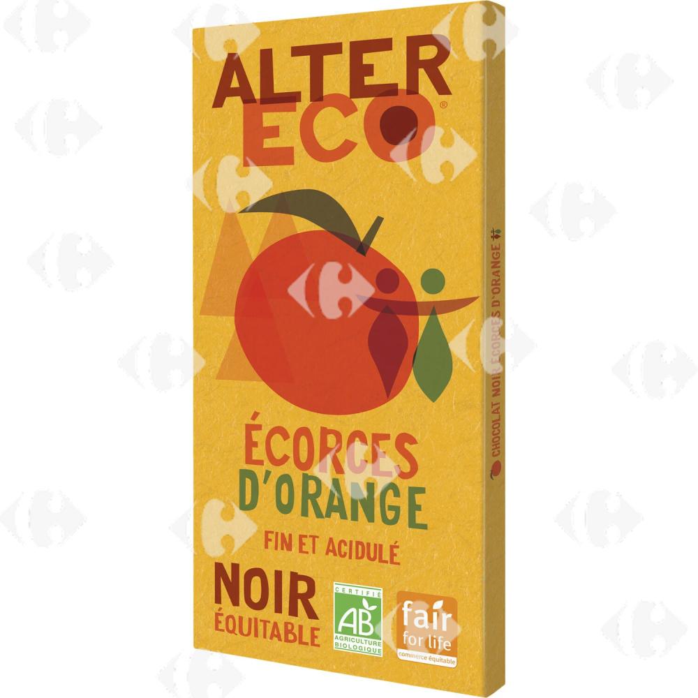 Tablette de Chocolat Bio Noir aux Écorces d'Orange Alter Eco 100g