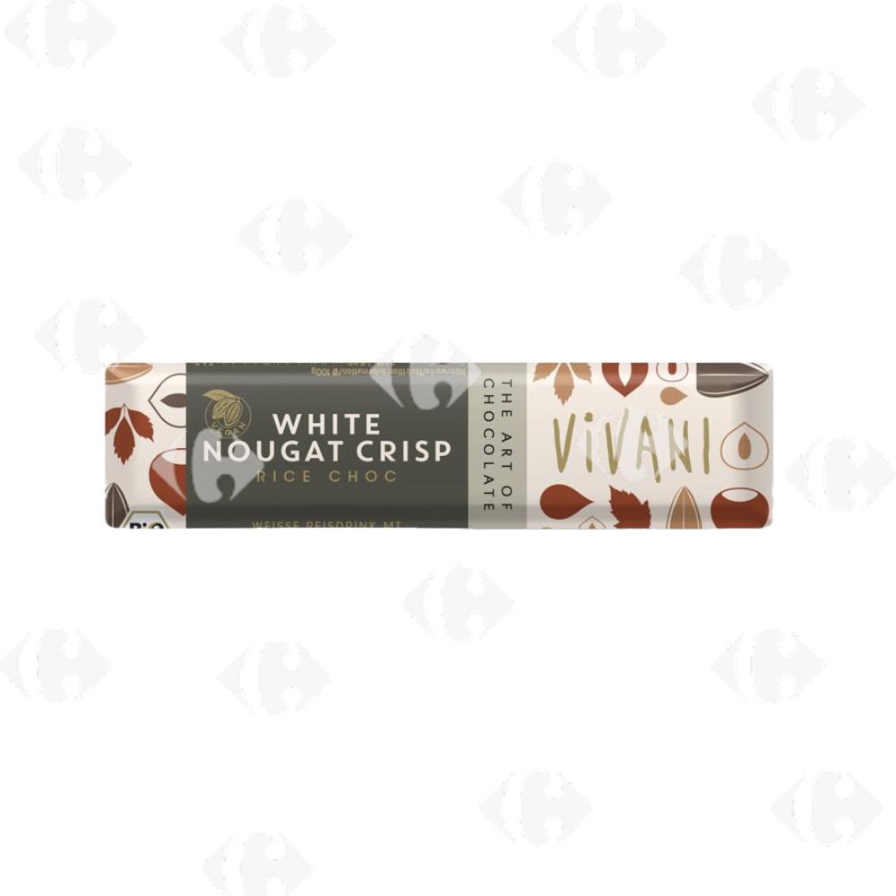 Barre de Nougat Blanche Crispy Bio Vivani 35g