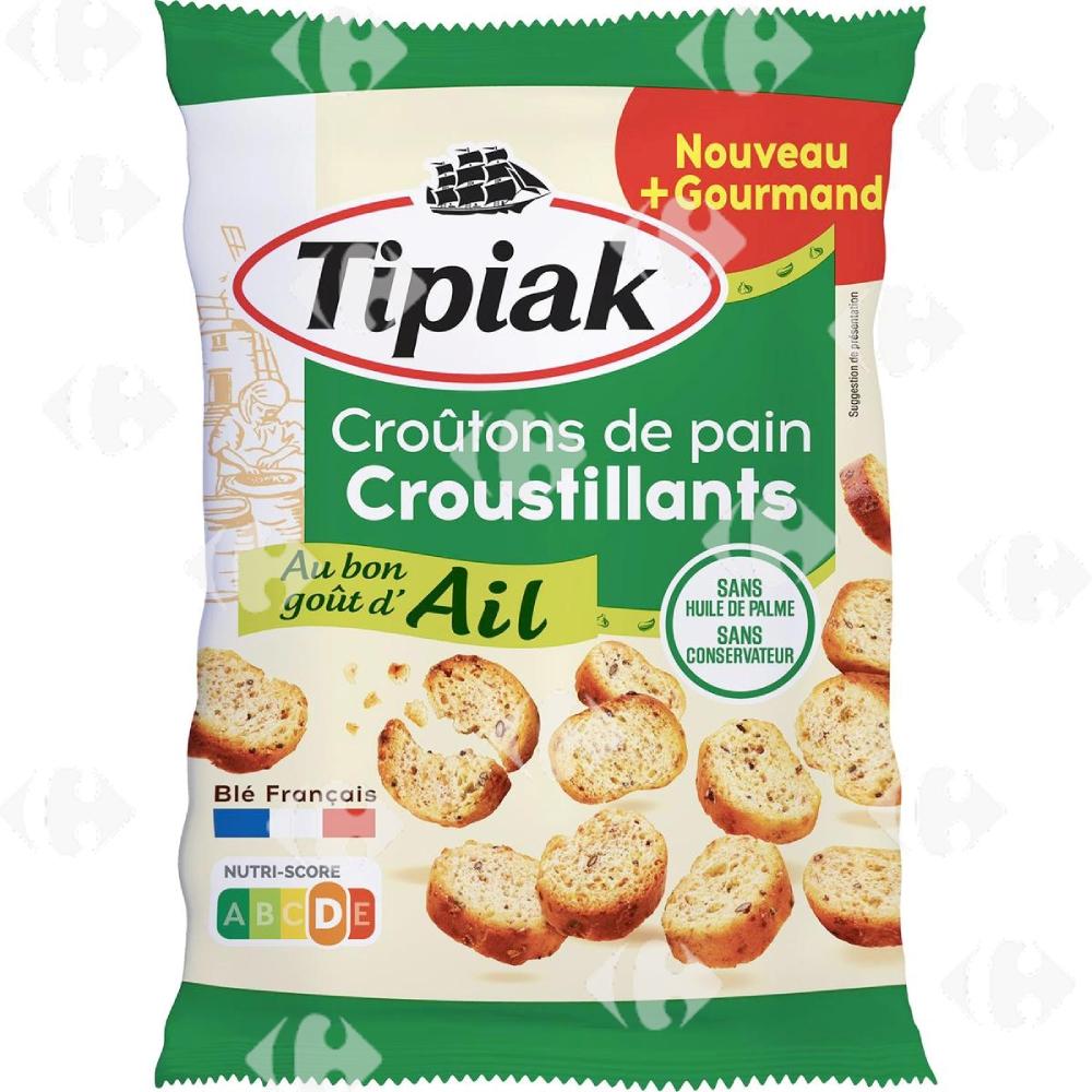 Croûtons à l'Ail de Pain Croustillants Tipiak 75g