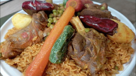 شربة مفورة بالخضرة و علوش