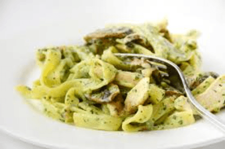 Pasta Pesto Champignon