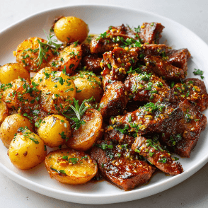 Pommes de Terre Sautées & Viande