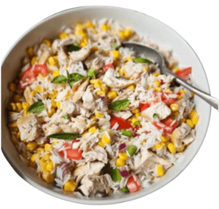 Salade de Riz aux Petits Légumes Poulet / Viande