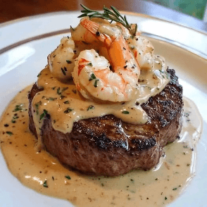 Filet de Veau Tournée aux Crevette à La Crème