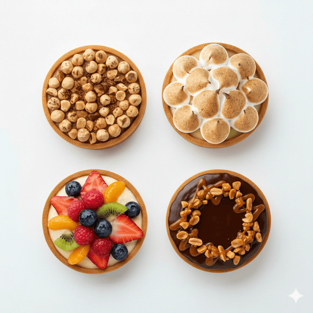 Tartelettes Bueno + Citron + Fruits + Snickers