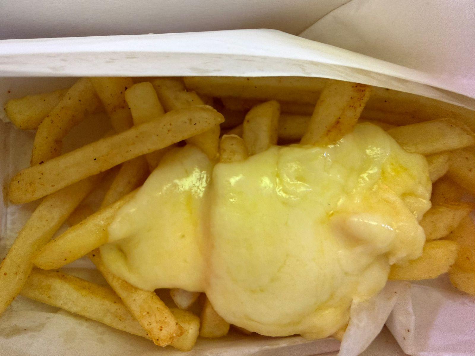 Box fries cheddar