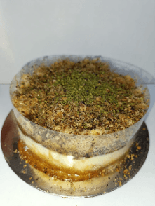 Kounefa crème au fromage et fruits sec 15cm