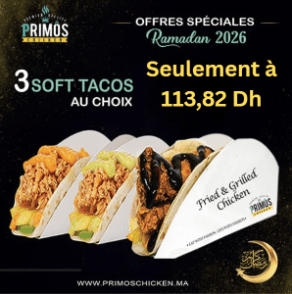 3 SOFT TACOS AU CHOIX