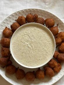 Farine de beignet accompagné de mil