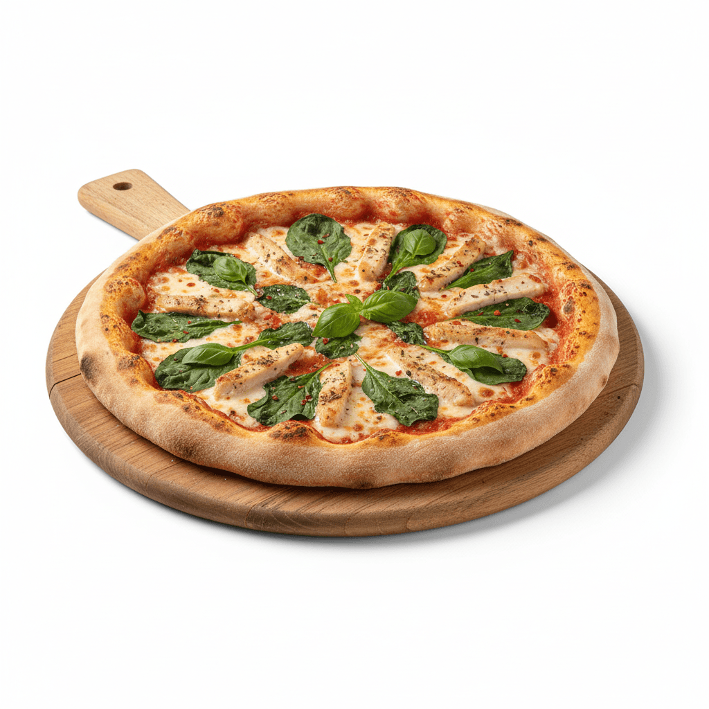 Pizza Épinards Et Poulet