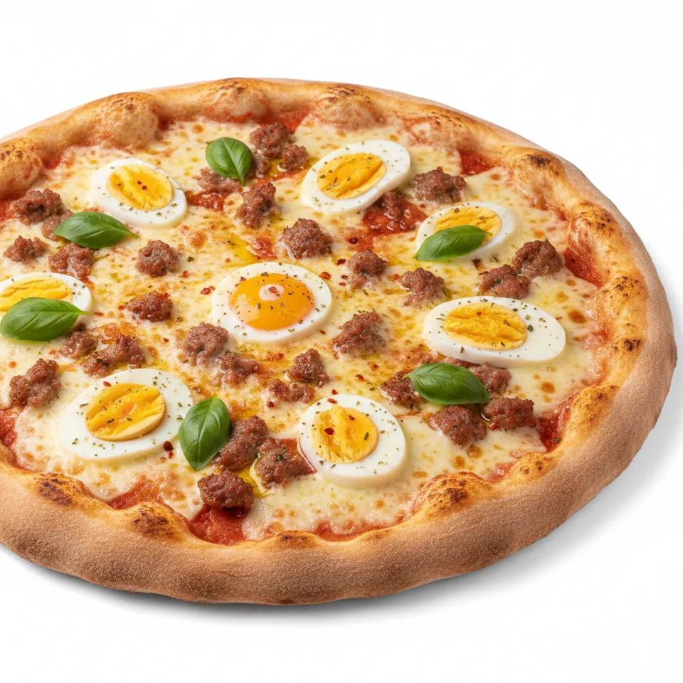 Pizza Saucisse Et Egg