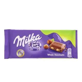 Tablette Chocolat Noisettes Entières Milka 90g
