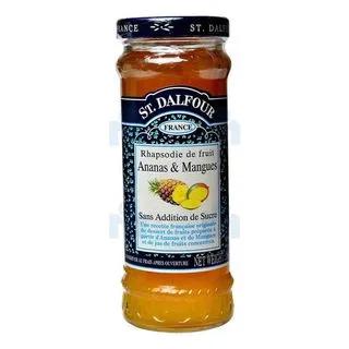 Confiture ananas et mangues sans sucre ajouté 284g - ST. DALFOUR