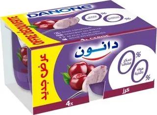 Yaourt brassé cerise double  4x105g - DANONE
