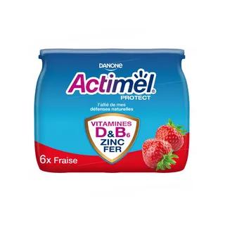 Yaourt à boire protect fraise 6x100g - ACTIMEL