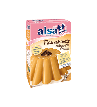 Préparation pour flan arôme caramel 45g - ALSA
