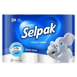 Selpak Papier Hygiénique 3 Plis 24 Rouleaux