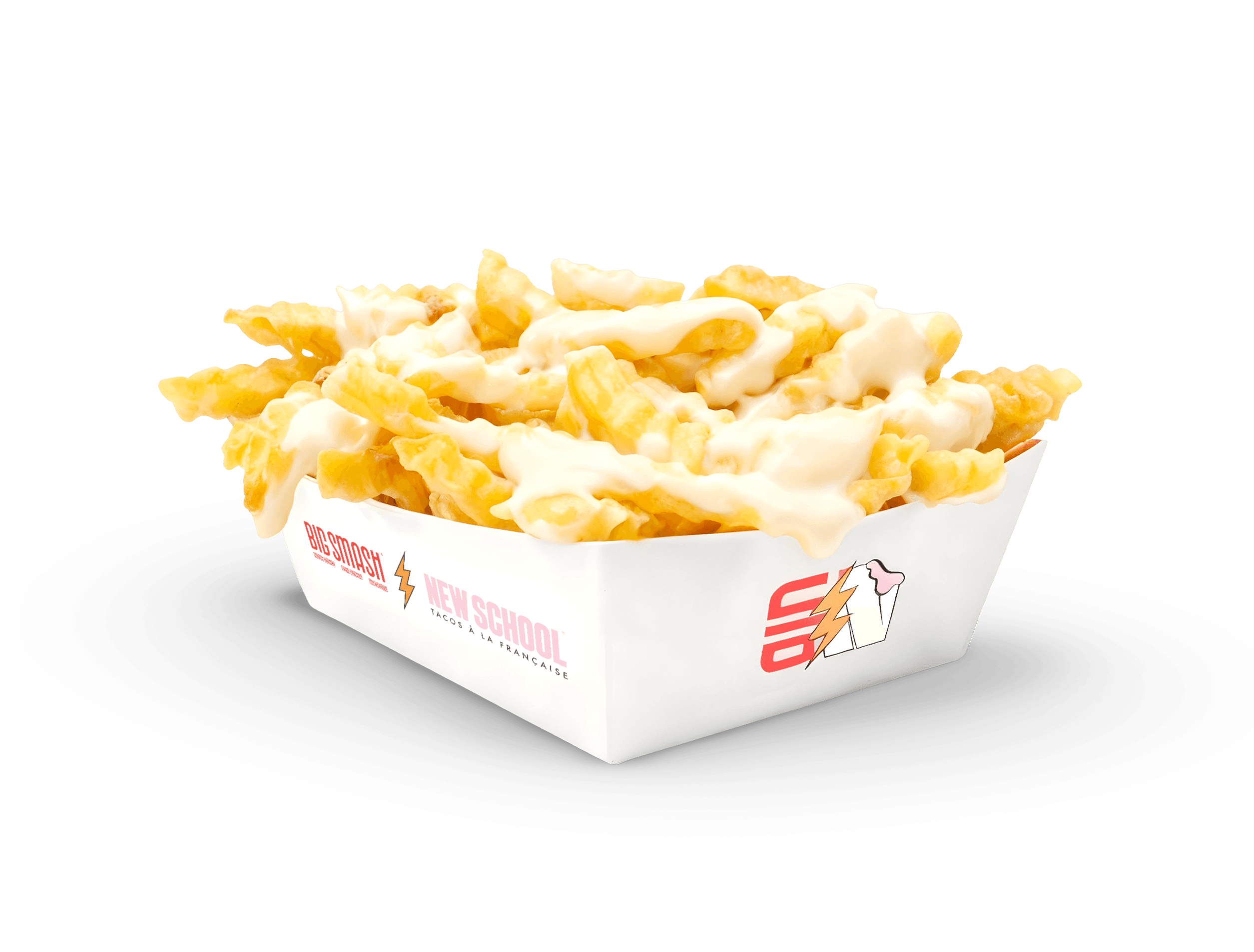 Frites sauce gruyère