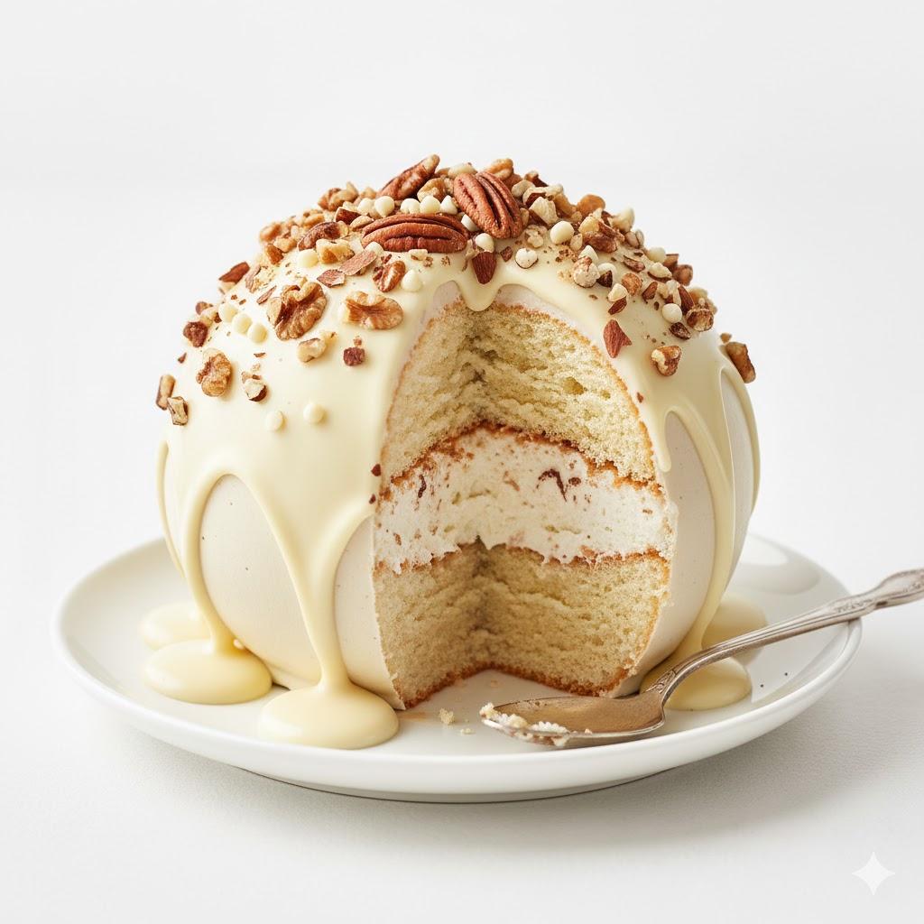 Cake Boom au Chocolat blanc et Noix