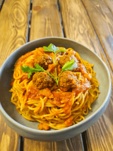 Pâtes aux boulettes de veaux