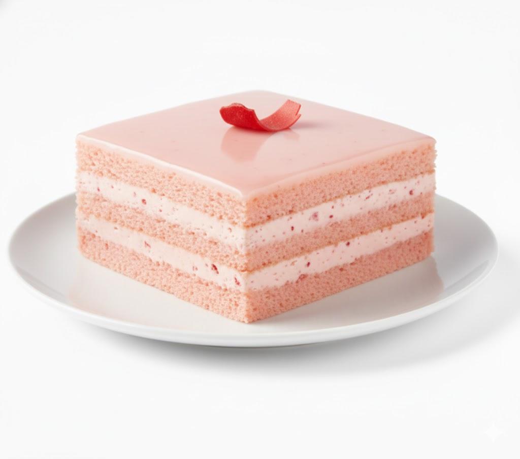 Tranche Génoise Fraise