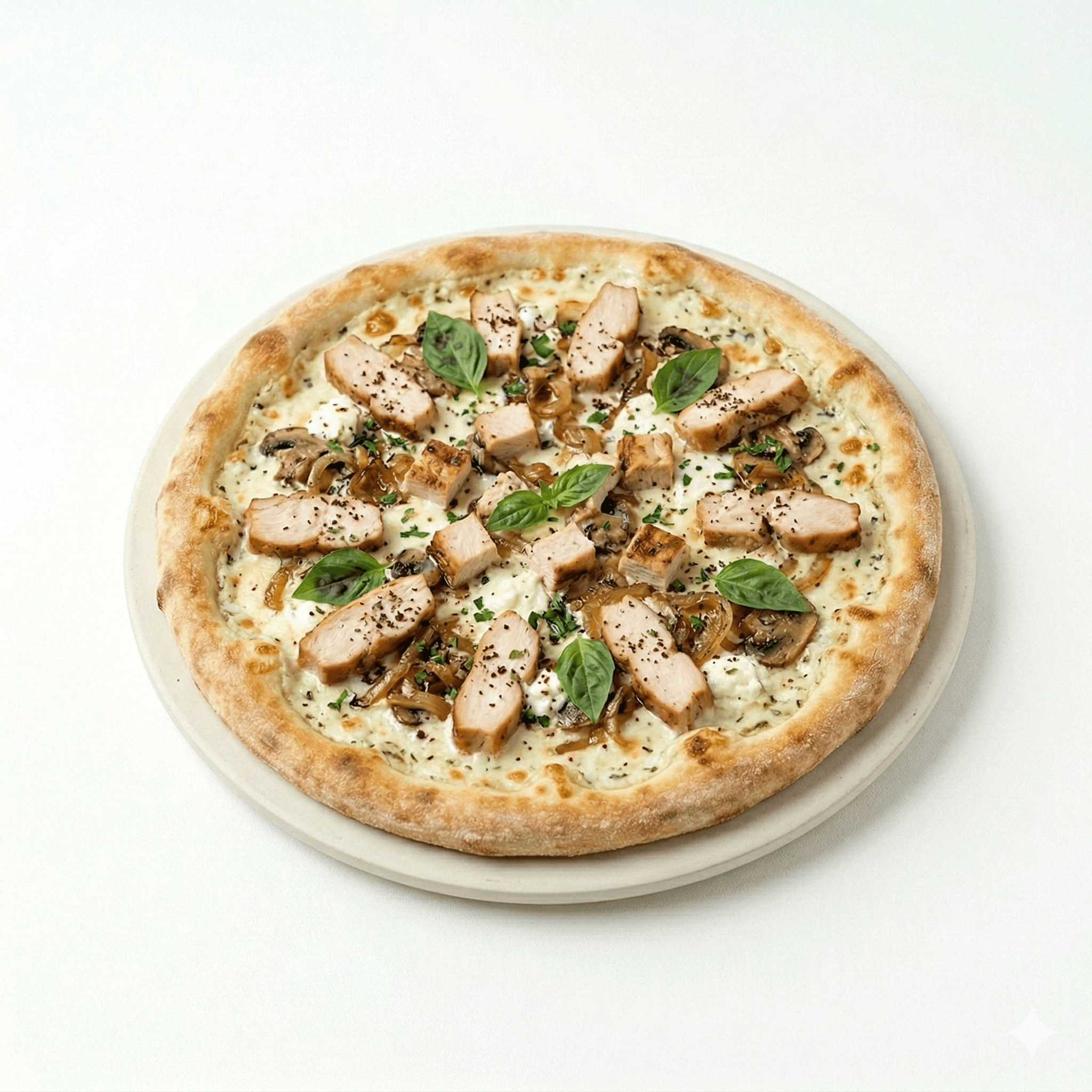 Pizza Poulet Fumé Sauce Blanche